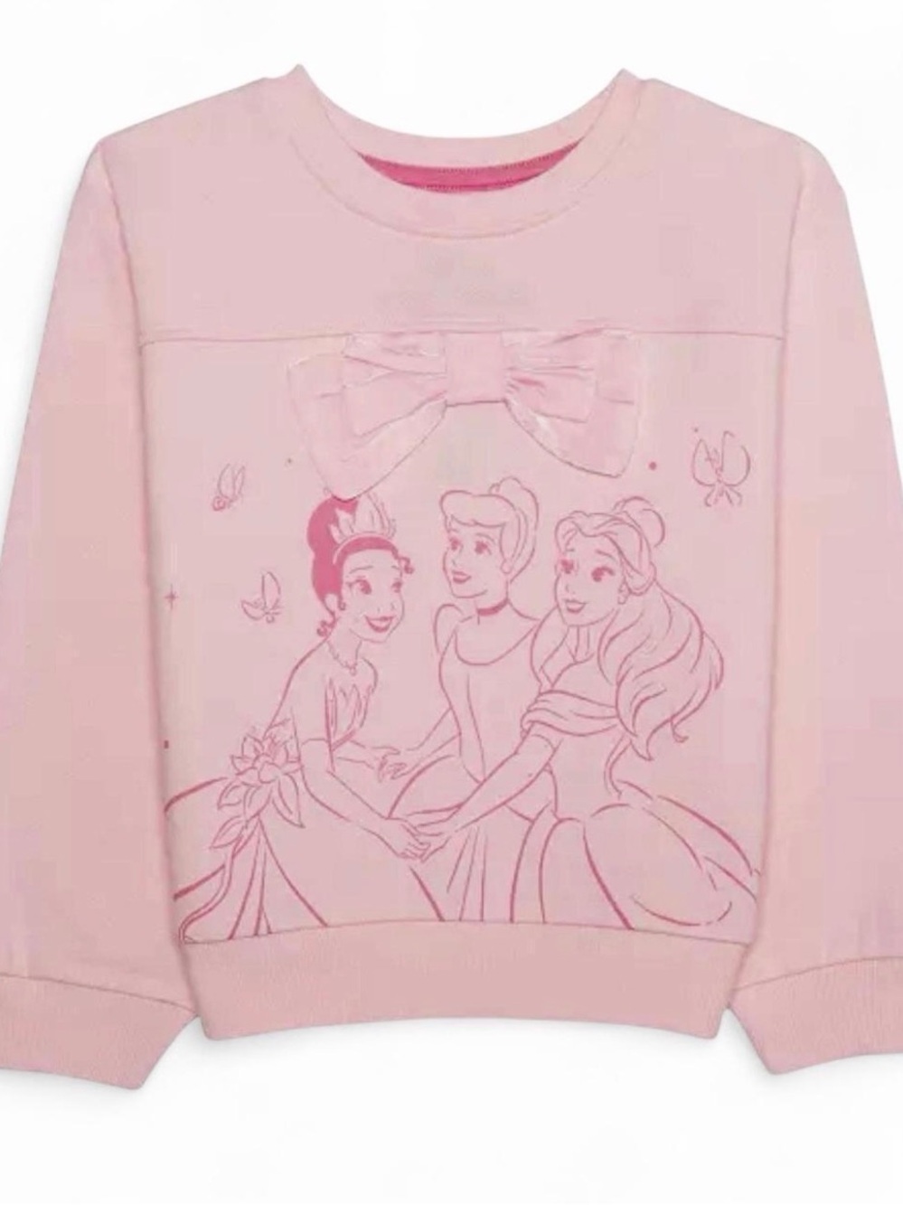 Disney Princesses Crew Sweatshirt & Rib Flare Pant Set (Size 5)